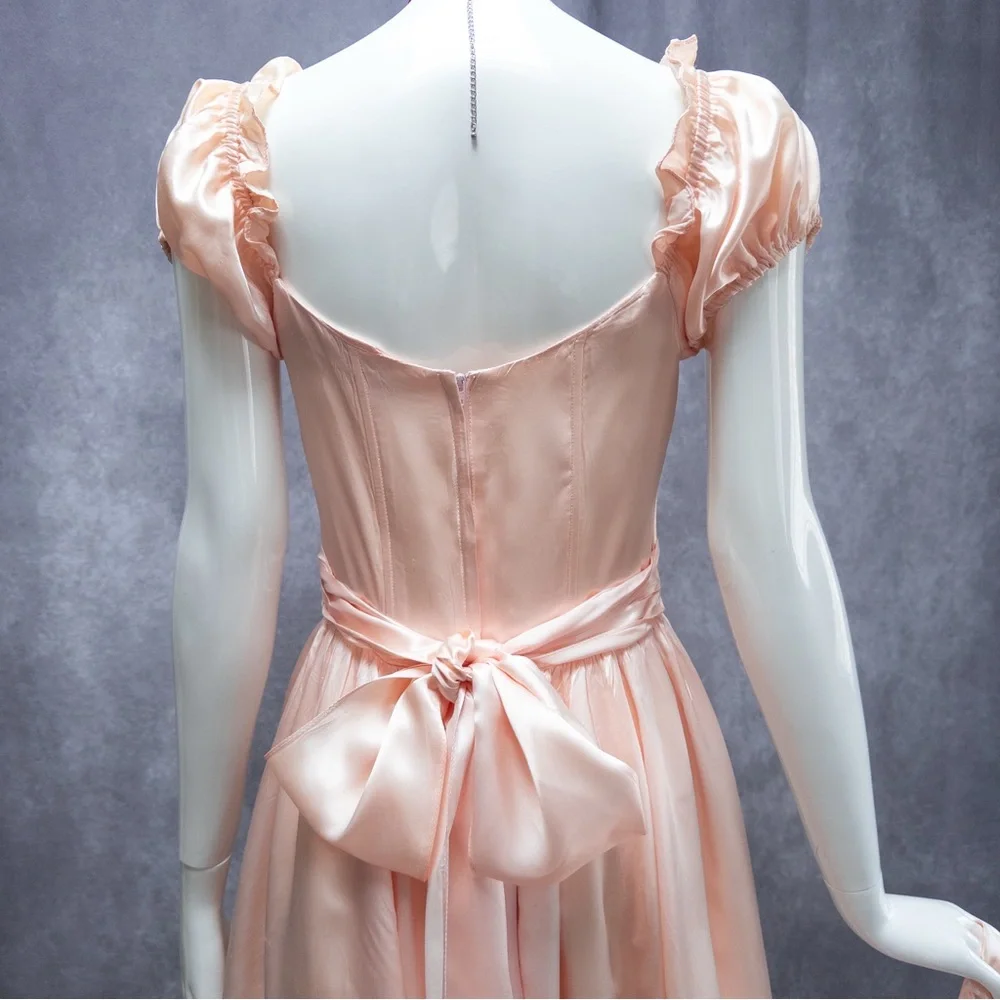 Vintage Gunne Sax 1970s Dress by Jessica Mcclintock, waist ~25” - Picture 8 of 12